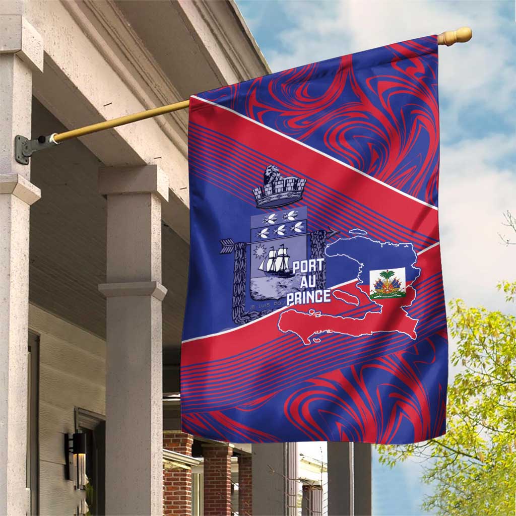 Port-au-Prince Afro-Haitians Garden Flag Ayiti Map Pòtoprens Flag Color - Wonder Print Shop