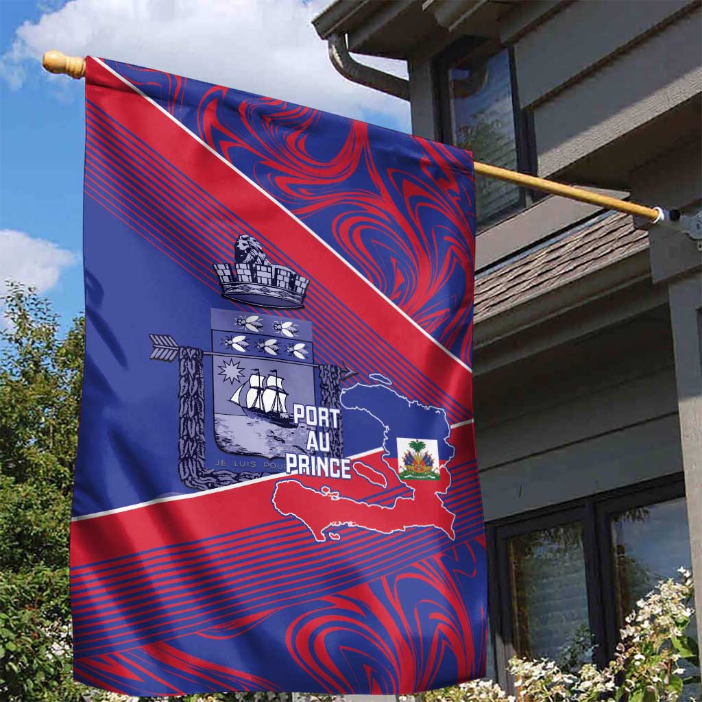 Port-au-Prince Afro-Haitians Garden Flag Ayiti Map Pòtoprens Flag Color - Wonder Print Shop
