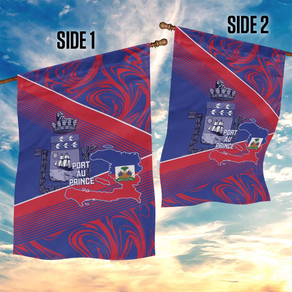 Port-au-Prince Afro-Haitians Garden Flag Ayiti Map Pòtoprens Flag Color - Wonder Print Shop