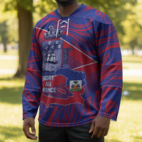 Port-au-Prince Afro-Haitians Hockey Jersey Ayiti Map Pòtoprens Flag Color - Wonder Print Shop