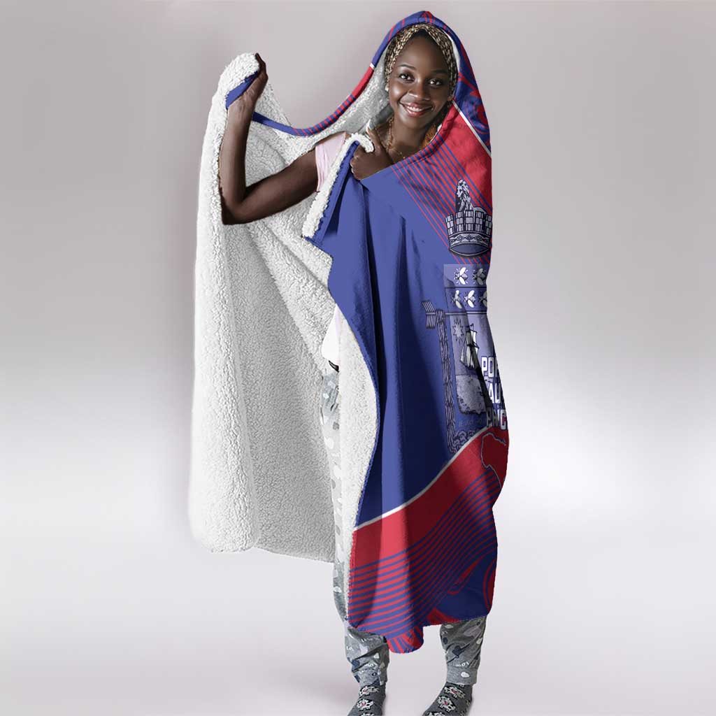 Port-au-Prince Afro-Haitians Hooded Blanket Ayiti Map Pòtoprens Flag Color - Wonder Print Shop