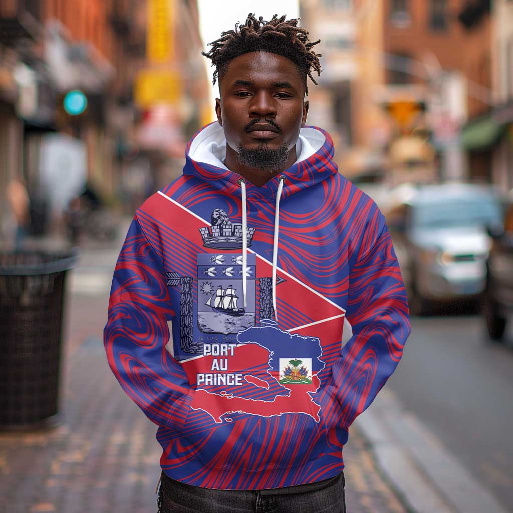 Port-au-Prince Afro-Haitians Hoodie Ayiti Map Pòtoprens Flag Color - Wonder Print Shop