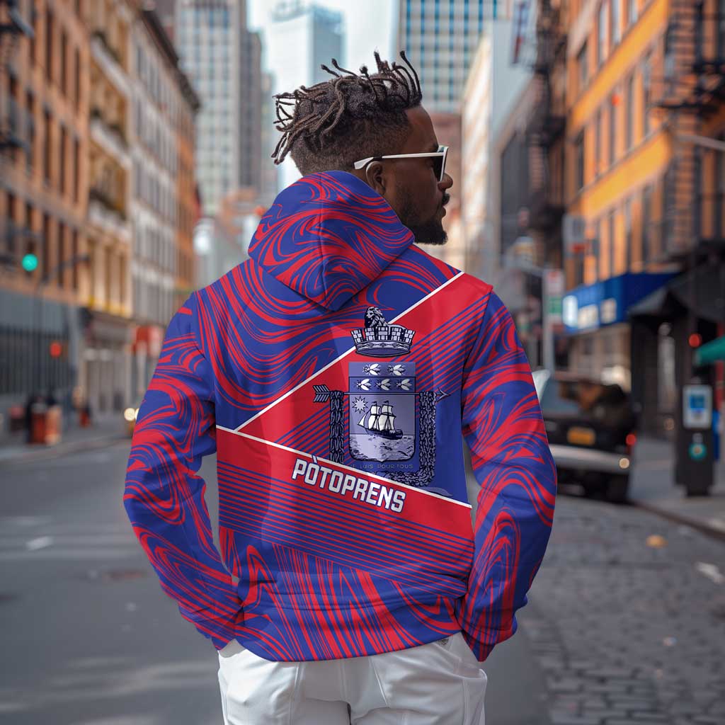 Port-au-Prince Afro-Haitians Hoodie Ayiti Map Pòtoprens Flag Color - Wonder Print Shop