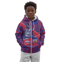 Port-au-Prince Afro-Haitians Kid Hoodie Ayiti Map Pòtoprens Flag Color - Wonder Print Shop