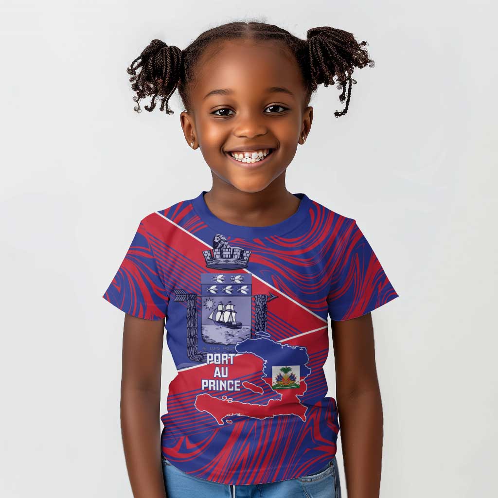 Port-au-Prince Afro-Haitians Kid T shirt Ayiti Map Pòtoprens Flag Color LT14