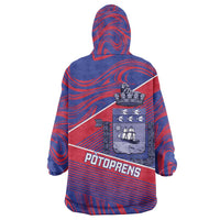 Port-au-Prince Afro-Haitians Kid Wearable Blanket Hoodie Ayiti Map Pòtoprens Flag Color - Wonder Print Shop