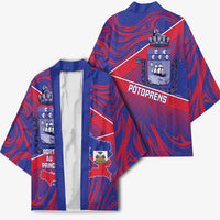 Port-au-Prince Afro-Haitians Kimono Ayiti Map Pòtoprens Flag Color - Wonder Print Shop