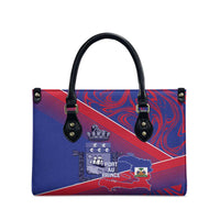 Port-au-Prince Afro-Haitians Leather Bag Ayiti Map Pòtoprens Flag Color - Wonder Print Shop