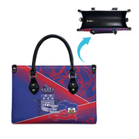 Port-au-Prince Afro-Haitians Leather Bag Ayiti Map Pòtoprens Flag Color - Wonder Print Shop