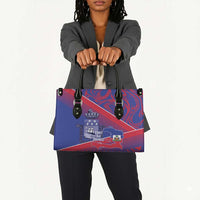 Port-au-Prince Afro-Haitians Leather Bag Ayiti Map Pòtoprens Flag Color - Wonder Print Shop