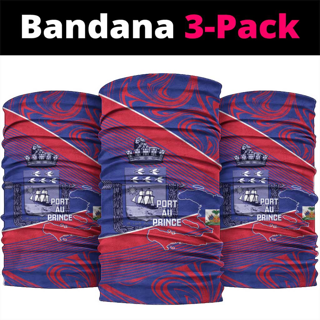 Port-au-Prince Afro-Haitians Neck Gaiter Ayiti Map Pòtoprens Flag Color - Wonder Print Shop