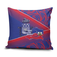Port-au-Prince Afro-Haitians Pillow Cover Ayiti Map Pòtoprens Flag Color - Wonder Print Shop