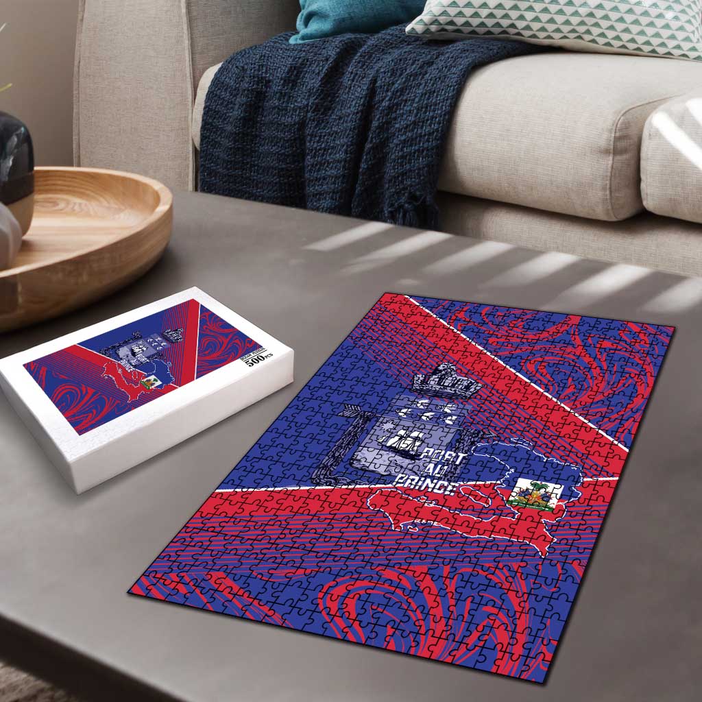 Port-au-Prince Afro-Haitians Puzzle Ayiti Map Pòtoprens Flag Color - Wonder Print Shop