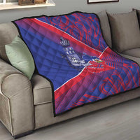 Port-au-Prince Afro-Haitians Quilt Ayiti Map Pòtoprens Flag Color - Wonder Print Shop