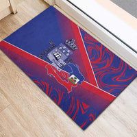 Port-au-Prince Afro-Haitians Rubber Doormat Ayiti Map Pòtoprens Flag Color - Wonder Print Shop