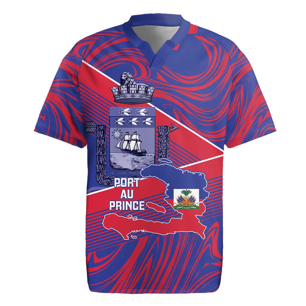 Port-au-Prince Afro-Haitians Rugby Jersey Ayiti Map Pòtoprens Flag Color LT14