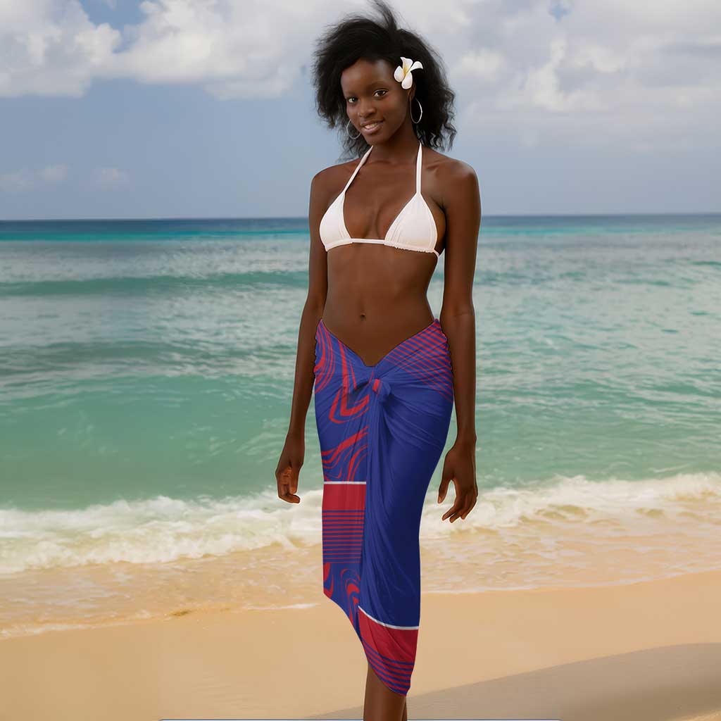 Port-au-Prince Afro-Haitians Sarong Ayiti Map Pòtoprens Flag Color - Wonder Print Shop
