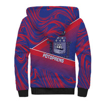 Port-au-Prince Afro-Haitians Sherpa Hoodie Ayiti Map Pòtoprens Flag Color - Wonder Print Shop
