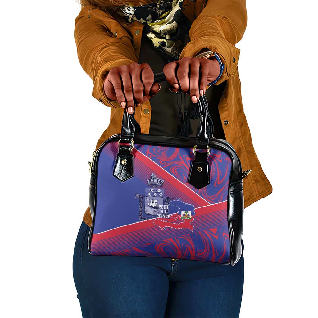 Port-au-Prince Afro-Haitians Shoulder Handbag Ayiti Map Pòtoprens Flag Color - Wonder Print Shop