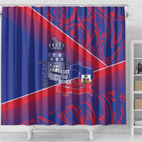 Port-au-Prince Afro-Haitians Shower Curtain Ayiti Map Pòtoprens Flag Color - Wonder Print Shop