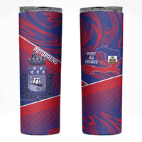 Port-au-Prince Afro-Haitians Skinny Tumbler Ayiti Map Pòtoprens Flag Color - Wonder Print Shop