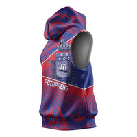 Port-au-Prince Afro-Haitians Sleeveless Hoodie Ayiti Map Pòtoprens Flag Color - Wonder Print Shop