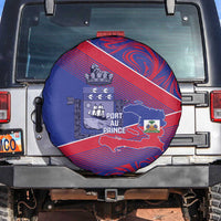 Port-au-Prince Afro-Haitians Spare Tire Cover Ayiti Map Pòtoprens Flag Color - Wonder Print Shop