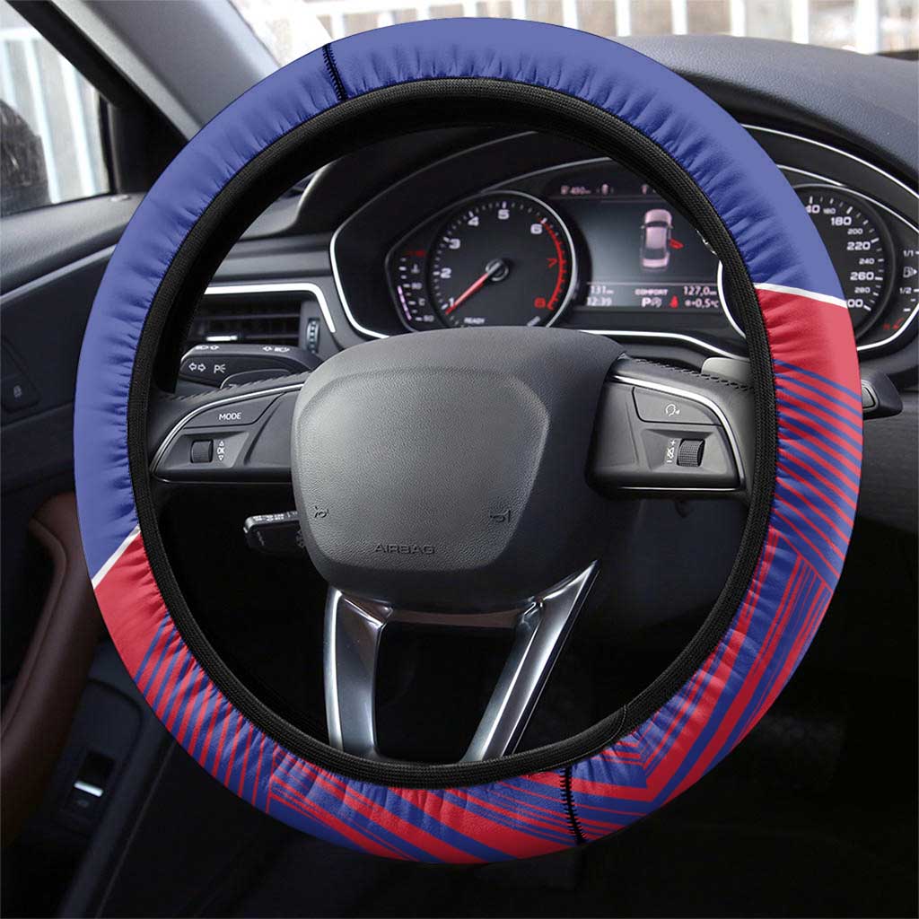 Port-au-Prince Afro-Haitians Steering Wheel Cover Ayiti Map Pòtoprens Flag Color - Wonder Print Shop