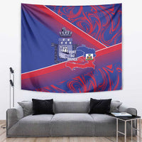 Port-au-Prince Afro-Haitians Tapestry Ayiti Map Pòtoprens Flag Color - Wonder Print Shop