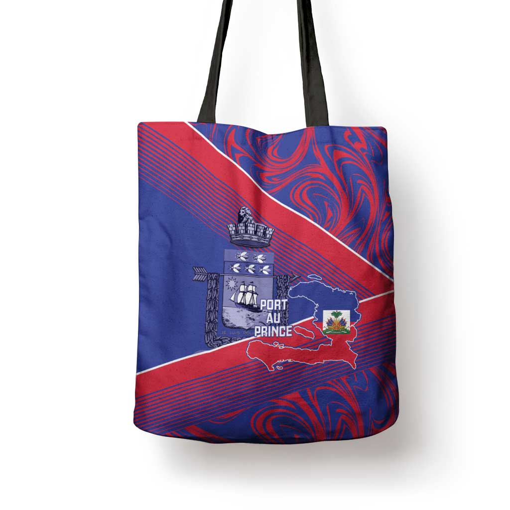 Port-au-Prince Afro-Haitians Tote Bag Ayiti Map Pòtoprens Flag Color - Wonder Print Shop
