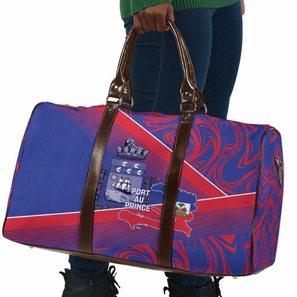 Port-au-Prince Afro-Haitians Travel Bag Ayiti Map Pòtoprens Flag Color - Wonder Print Shop