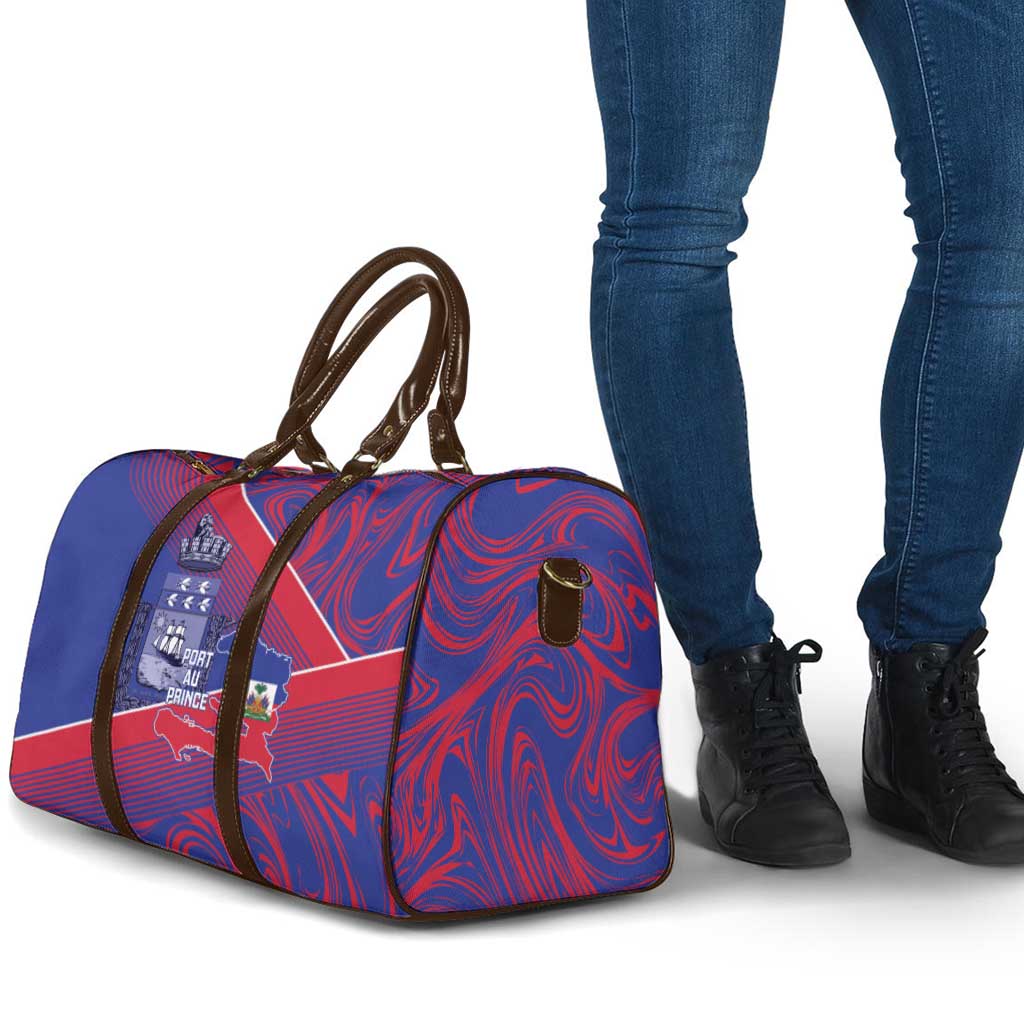Port-au-Prince Afro-Haitians Travel Bag Ayiti Map Pòtoprens Flag Color - Wonder Print Shop