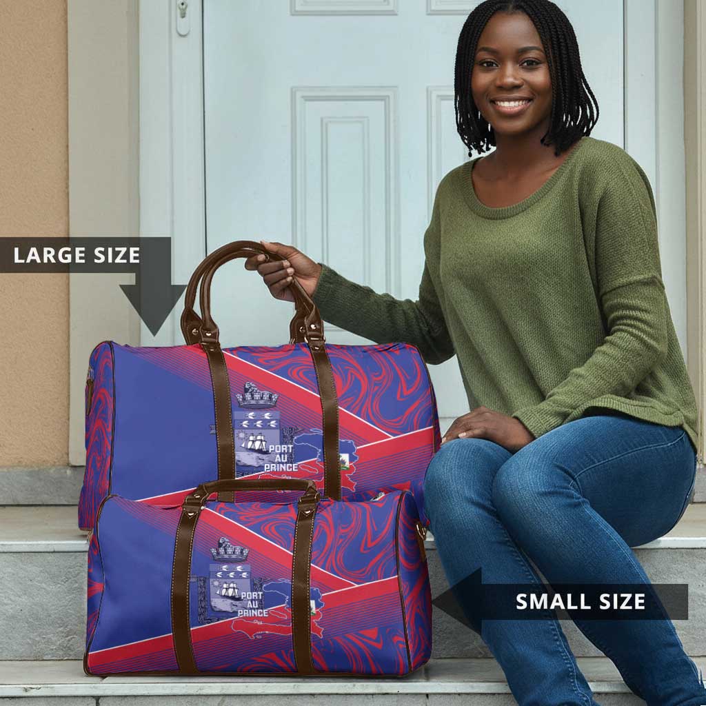Port-au-Prince Afro-Haitians Travel Bag Ayiti Map Pòtoprens Flag Color - Wonder Print Shop