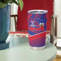 Port-au-Prince Afro-Haitians Tumbler Cup Ayiti Map Pòtoprens Flag Color - Wonder Print Shop