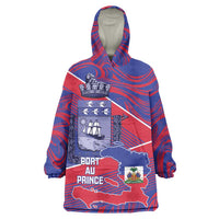 Port-au-Prince Afro-Haitians Wearable Blanket Hoodie Ayiti Map Pòtoprens Flag Color - Wonder Print Shop