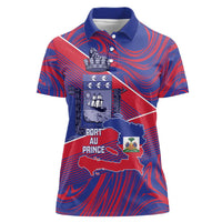 Port-au-Prince Afro-Haitians Women Polo Shirt Ayiti Map Pòtoprens Flag Color LT14