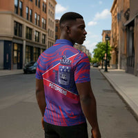 Port-au-Prince Afro-Haitians Zipper Polo Shirt Ayiti Map Pòtoprens Flag Color - Wonder Print Shop
