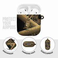 Port-au-Prince Afro-Haitians AirPods Case Ayiti Map Pòtoprens Gold Color - Wonder Print Shop
