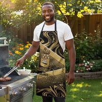 Port-au-Prince Afro-Haitians Apron Ayiti Map Pòtoprens Gold Color - Wonder Print Shop