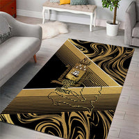 Port-au-Prince Afro-Haitians Area Rug Ayiti Map Pòtoprens Gold Color - Wonder Print Shop