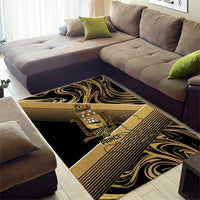 Port-au-Prince Afro-Haitians Area Rug Ayiti Map Pòtoprens Gold Color - Wonder Print Shop