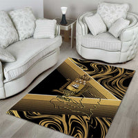 Port-au-Prince Afro-Haitians Area Rug Ayiti Map Pòtoprens Gold Color - Wonder Print Shop