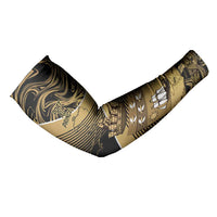Port-au-Prince Afro-Haitians Arm Sleeves Ayiti Map Pòtoprens Gold Color - Wonder Print Shop