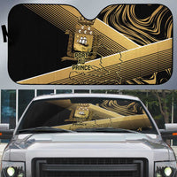 Port-au-Prince Afro-Haitians Auto Sun Shade Ayiti Map Pòtoprens Gold Color - Wonder Print Shop