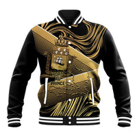 Port-au-Prince Afro-Haitians Baseball Jacket Ayiti Map Pòtoprens Gold Color - Wonder Print Shop