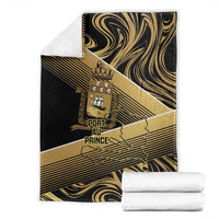Port-au-Prince Afro-Haitians Blanket Ayiti Map Pòtoprens Gold Color - Wonder Print Shop