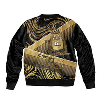 Port-au-Prince Afro-Haitians Bomber Jacket Ayiti Map Pòtoprens Gold Color - Wonder Print Shop