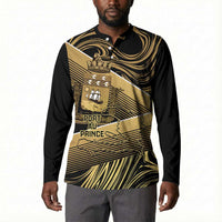 Port-au-Prince Afro-Haitians Button Sweatshirt Ayiti Map Pòtoprens Gold Color