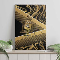 Port-au-Prince Afro-Haitians Canvas Wall Art Ayiti Map Pòtoprens Gold Color - Wonder Print Shop