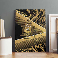 Port-au-Prince Afro-Haitians Canvas Wall Art Ayiti Map Pòtoprens Gold Color - Wonder Print Shop